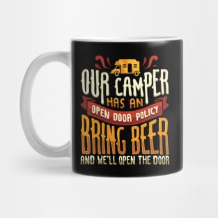 Funny Campfire Beer Drinking Design RV Camping Gift Mug